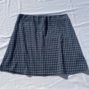 Blue Plaid Mini Skirt